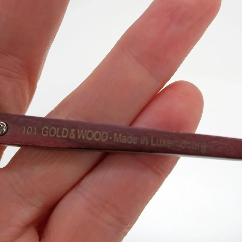 GOLD & WOOD Dea 01.03 Grey Oak Women's Semi Cat Eye Eyeglasses Frames 52-17-140